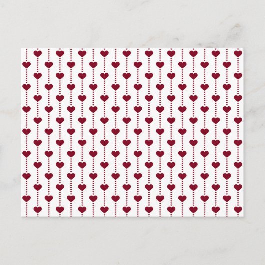 Carte Postale Coeurs motifs/rouges (Devant)