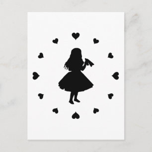 Carte Postale Coeurs noirs autour d'Alice Boissons