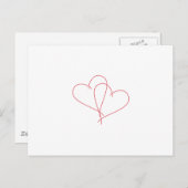 Carte Postale Coeurs ouverts (Devant / Derrière)