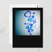 Carte Postale Coeurs papier 2 (Devant / Derrière)