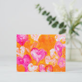 Carte Postale Cœurs peints Abstrait vibrant pour la Saint-Valent (Debout devant)