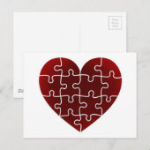 Carte Postale Coeurs perplexes (Devant / Derrière)