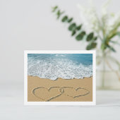 Carte postale Coeurs plage (Debout devant)