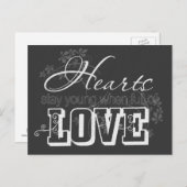 Carte Postale Coeurs pleins de citation d'amour (Devant / Derrière)