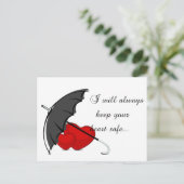 Carte Postale Coeurs protégés par l'amour (Debout devant)