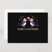 Carte Postale Coeurs Puffin Stud Puffins Puffins Love Seabirds (Devant / Derrière)
