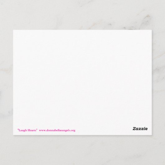 Carte postale coeurs qui se croisent en riant (Dos)