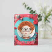 Carte Postale Coeurs romantiques Circulaire (Debout devant)