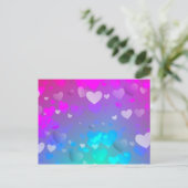Carte Postale Coeurs rose et bleu (Debout devant)