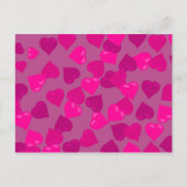 Carte Postale Coeurs roses (Devant)