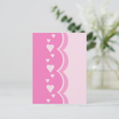 Carte Postale Coeurs roses (Debout devant)