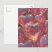 Carte Postale Coeurs roses de la Saint-Valentin (Devant / Derrière)