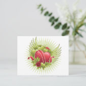 Carte Postale Coeurs Roses et ailes (Debout devant)