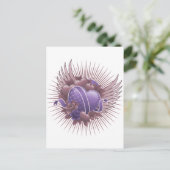 Carte Postale Coeurs Roses et ailes (Debout devant)