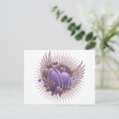 Carte Postale Coeurs Roses et ailes (Debout devant)