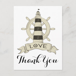 Carte Postale Cœurs roses Merci Ensemble Pour toujours Mariage