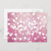 Carte Postale Coeurs roses mignons (Devant / Derrière)