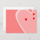 Carte postale coeurs rouges (Devant / Derrière)