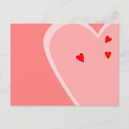 Carte postale coeurs rouges (Devant)