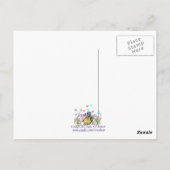 Carte Postale Coeurs rouges avec étoiles noires et blanches (Dos)