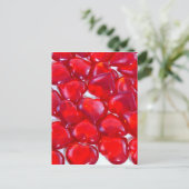 Carte Postale Coeurs rouges brillants (Debout devant)