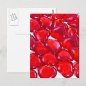 Carte Postale Coeurs rouges brillants (Devant / Derrière)