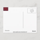 Carte postale Coeurs rouges et dentelle bleue (Dos)