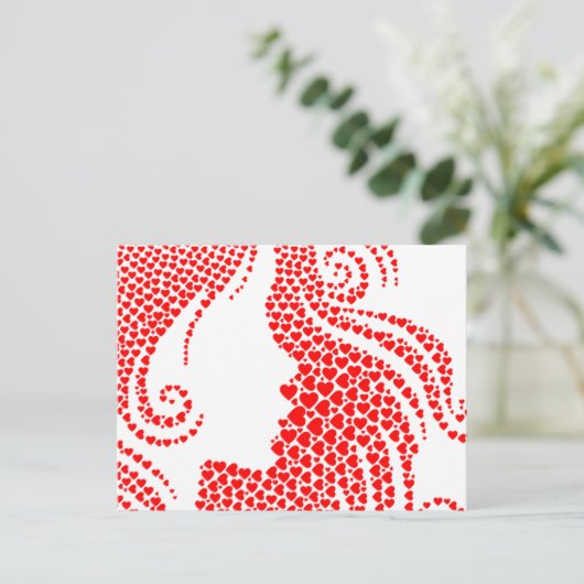 Carte Postale Cœurs rouges Joyeuse Saint-Valentin (Debout devant)