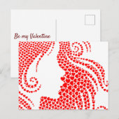 Carte Postale Cœurs rouges Joyeuse Saint-Valentin (Devant / Derrière)