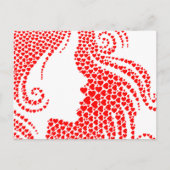 Carte Postale Cœurs rouges Joyeuse Saint-Valentin (Devant)