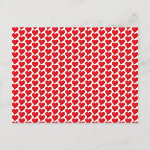 Carte Postale Coeurs rouges mignons motif la Saint Valentin mode