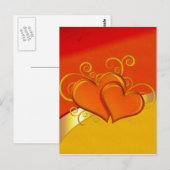 Carte Postale Coeurs rustiques (Devant / Derrière)