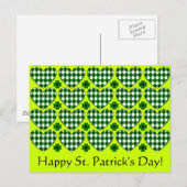 Carte Postale Coeurs shamrocks (Devant / Derrière)