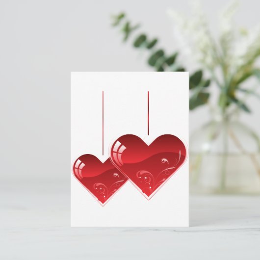 Carte Postale Coeurs sur une chaîne (Debout devant)