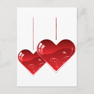 Carte Postale Coeurs sur une chaîne
