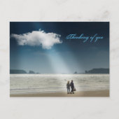 Carte Postale Cœurs sur une plage. (Devant)