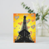 Carte postale Coeurs Tour Eiffel (Debout devant)