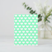 Carte Postale Coeurs verts à la menthe (Debout devant)