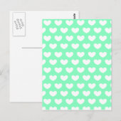 Carte Postale Coeurs verts à la menthe (Devant / Derrière)