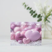 Carte Postale Coeurs violets et Saint-Valentin (Debout devant)