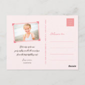 Carte Postale Coeurs Whimsical Merci de gâteau d'anniversaire ro (Dos)