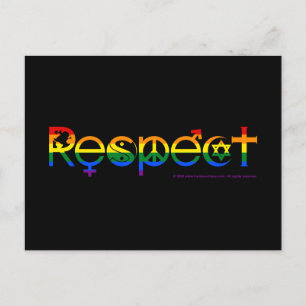 Carte Postale Coexister dans le Respect Fierté Gay