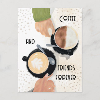 Carte Postale Coffee and Friends Forever Postcard