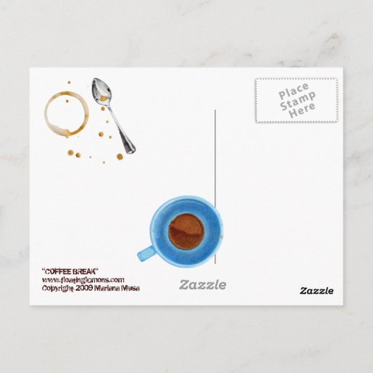 Carte postale Coffee Break (Dos)