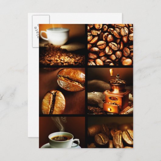 Carte Postale Coffee Collage 2 (Devant / Derrière)