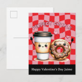 Carte Postale Coffee Couple Funny Valentines Day Postcard (Devant / Derrière)