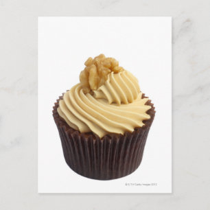 Carte Postale Coffee cupcake garni de crème café et d'un