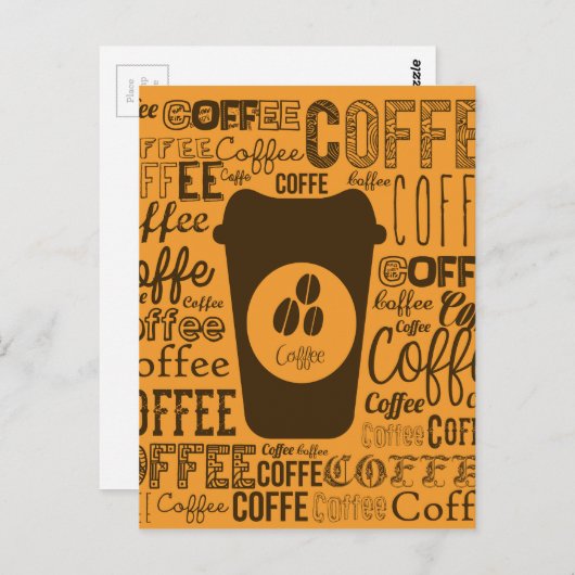Carte Postale coffee design (Devant / Derrière)