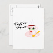 Carte Postale Coffee Diva (Devant / Derrière)