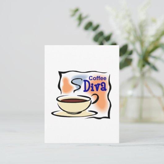Carte Postale Coffee Diva (Debout devant)